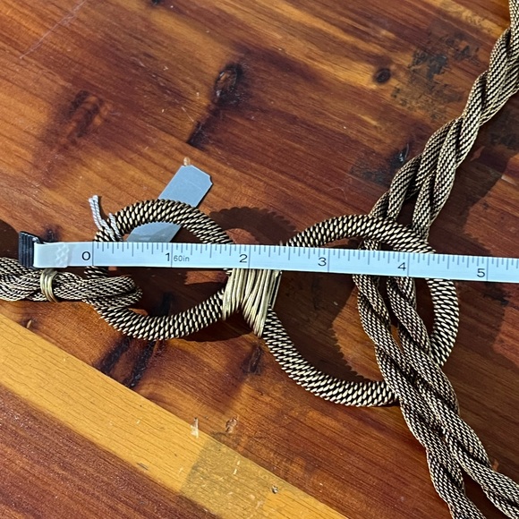 Vintage Bronze Braided Rope lariat belt main image 8